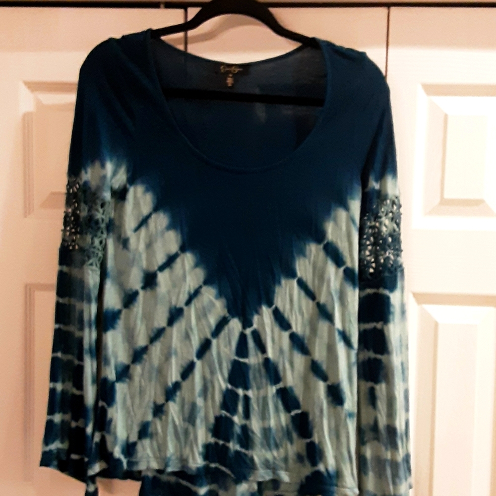 Ladies Jessica Simpson Ti Di Lace Sleeve Shirt M